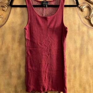 Buffalo Red Lace Tank Top